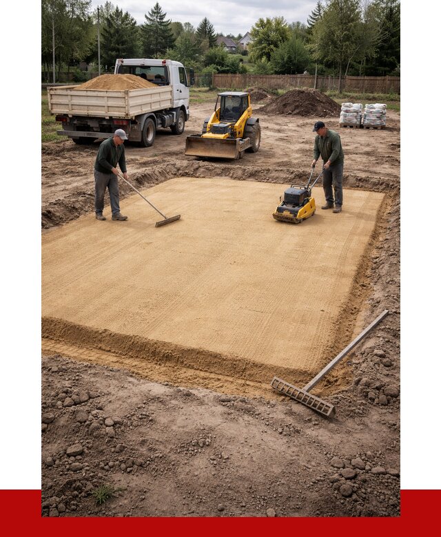 Устройство песчаной подушки в Коркине от 4671 р. ПРОНЕРУДКрк