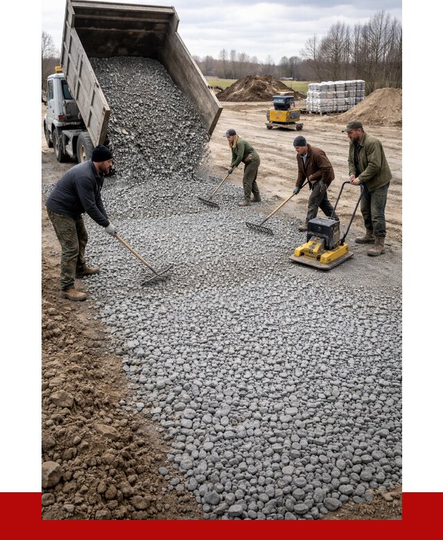 Устройство щебеночной подушки в Коркине от 4671 р. ПРОНЕРУДКрк